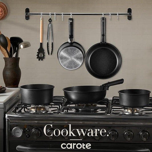 Carote Pots and Pans Set - 11pcs Granite Non-Stick