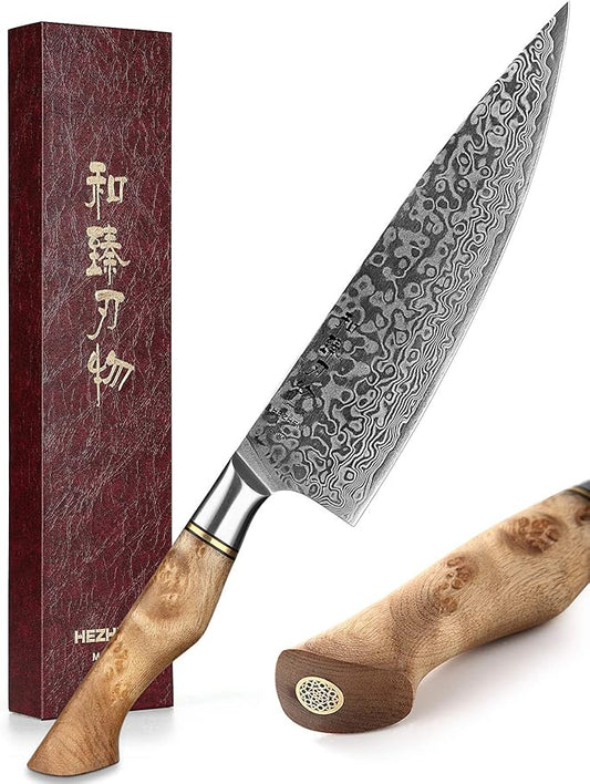 Hezhen Chef's Knife - Professional, 8.3 inch Damascus Steel